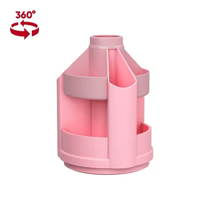 Подставка настольная "Mini Desk, Pastel" вращающаяся, пластик, розовая, ErichKrause - фото 3