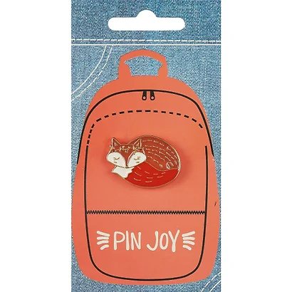 Значок Pin Joy Лисичка клубочком (металл) (12-08599-014) - фото 1