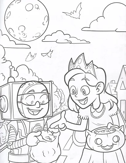 Хэллоуин. Не очень страшные раскраски - фото 5