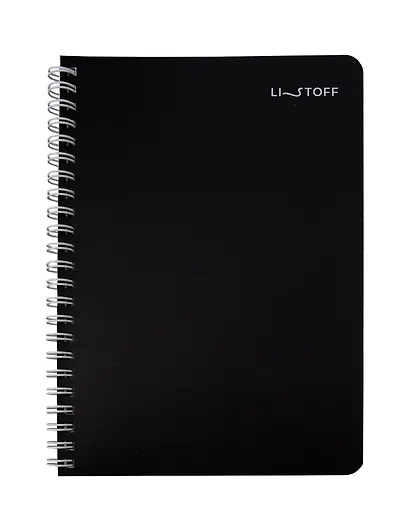 Тетрадь 80л кл. "Onyx" евроспираль, пласт.обл. - фото 1