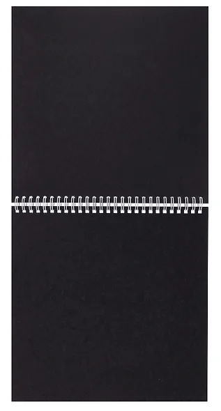 Скетчбук 240*240 40л "Black and white" черн. внутр блок 200 г/м2, белый внутр блок 100 г/м2, тв.обложка, гребень - фото 5