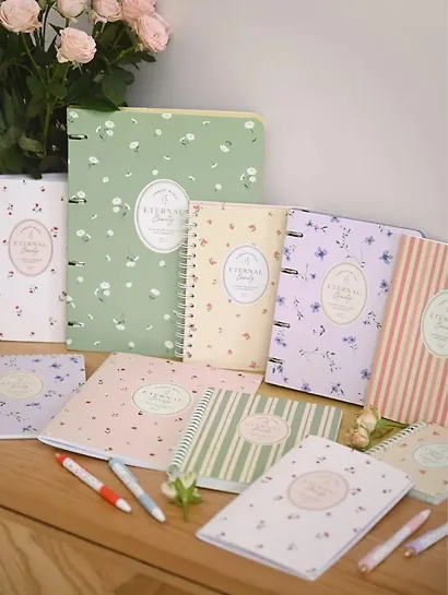 Тетрадь в клетку Posy. Розовый, А4, 48 листов, скрепка, Be Smart - фото 6