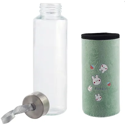 Бутылка в чехле велюр Кролик (стекло) (400мл) (12-07229-DR300-6) - фото 2