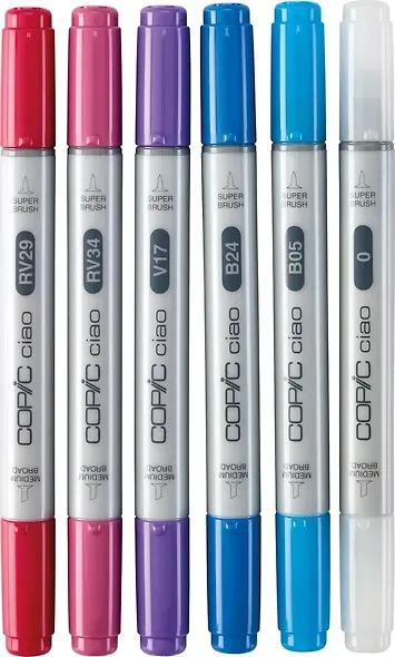 Набор маркеров Copic Ciao "Раскраски", 5 цветов + мультилинер 0.3 мм - фото 2