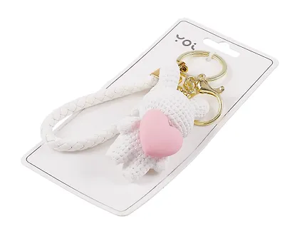 Брелок с карабином Кролик с сердцем (пластик) (Yoi) (12-4305-Y13) - фото 3