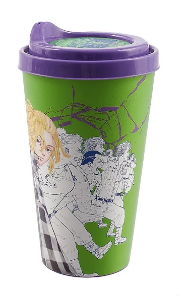 Стакан с крышкой Токийские мстители. Майки и Дракэн (пластик) (550 мл) - фото 3