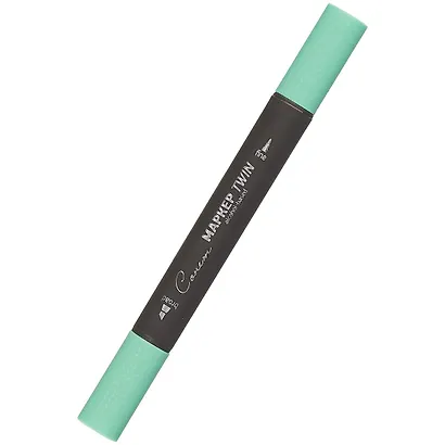 Маркер художественный "Сонет" мятно-зеленый, двухсторон., тонк. и широк.долото, Сонет - фото 1