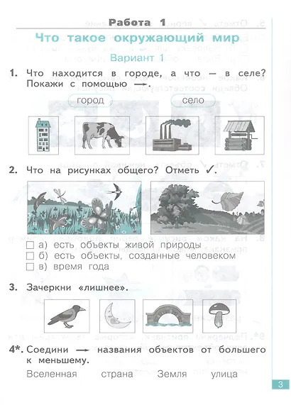 Окружающий мир. 1 класс. Тематический и итоговый контроль.  Рабочая тетрадь. Учебное пособие - фото 2