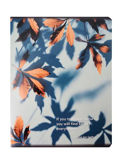 Тетрадь 48 листов, клетка, "Leaves" - фото 3