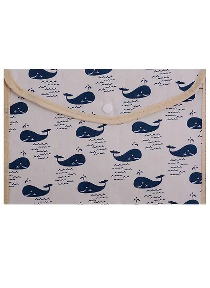 Папка-конверт А5 на кнопке "Лен", ткань - фото 1