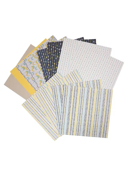 Бумага для скрапбукинга двусторонняя Геометрия (15х15 см) (12 л.) (12 диз.) (180 г/м2) (662758) (упаковка) (Остров сокровищ) - фото 2