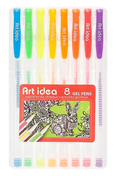 Ручки гелевые Art idea, 8 цветов 0,8 мм - фото 6