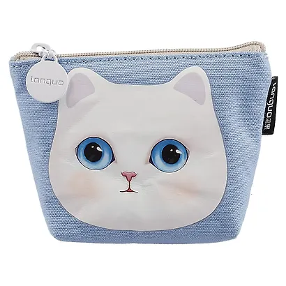 Кошелек на молнии Кошка Miaomi (ткань) (11х8) (LG-10878) - фото 4