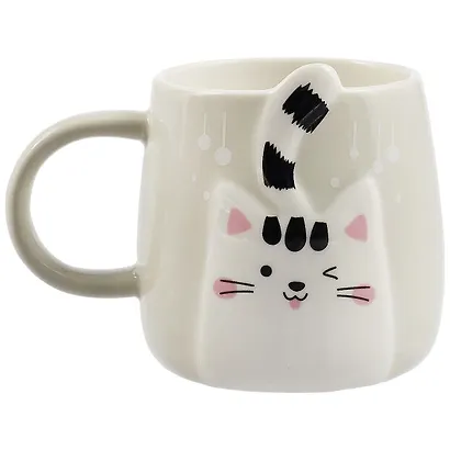 Кружка "Котик с хвостиком", керамика, 400 мл - фото 5