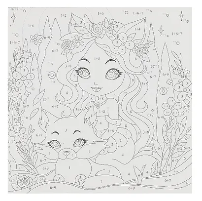 Набор для детского творчества LORI. Картина по номерам на холсте на подрамнике "Фея красоты" - фото 3