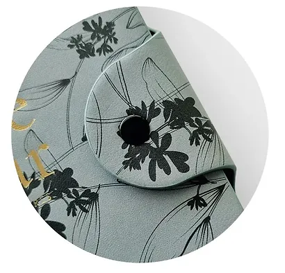 Бизнес-тетрадь А5, 96 листов в клетку, 140 x 200 мм "Fleur" серый, искусственная кожа, спираль - фото 5