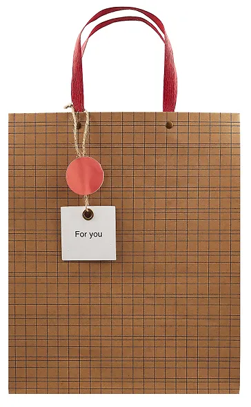 Пакет А4 32*26*12,5 "Клетка." нейтр., крафт. - фото 1