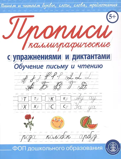 Прописи каллиграфические с упражнениями и диктантами. Обучение письму и чтению. - фото 2