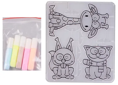 Набор красок по стеклу с трафаретом "ЛУЧ: Забавный витраж.Жираф и компания" 26С 1616-08 - фото 2