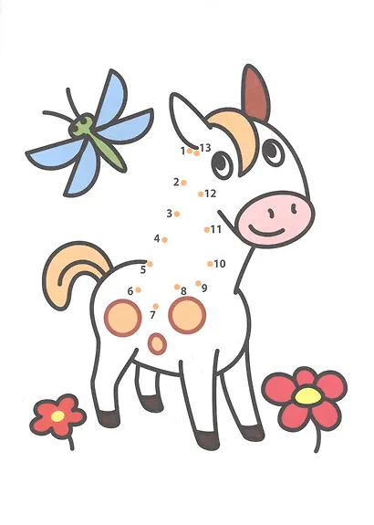 Раскраска по точкам малышам. Для девочек - фото 3