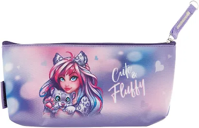 Пенал-косметичка Феникс+, "Девушка с барсом", на молнии - фото 4