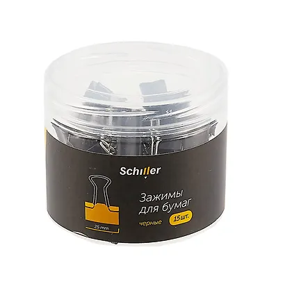 Зажимы для бумаг 25 мм 15 штук, черные - фото 4