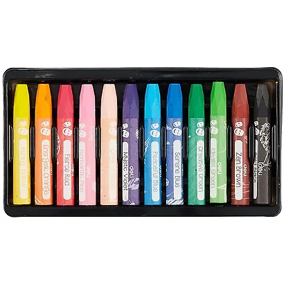 Пастель масляная Color Emotion 12цв к/к, DELI - фото 2