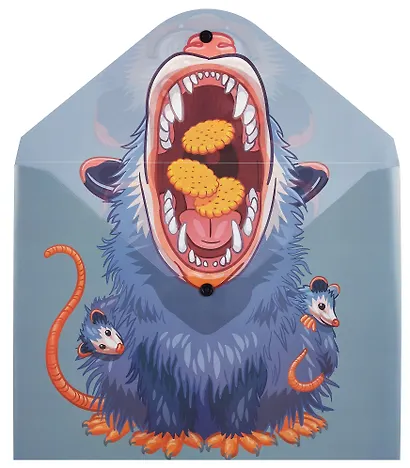 Папка-конверт А4 на кнопке "Опоссум", двуст.печать - фото 2