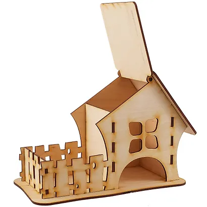 Чайный домик Лесовичка с заборчиком-2 (2160503) (21х12х15,5см) (игрушка из дерева) (упаковка) - фото 3