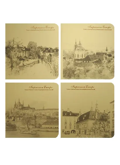 Книга для записей А5- 15*15см 50л лин. "Impression Europe", ассорти, Haich - фото 1