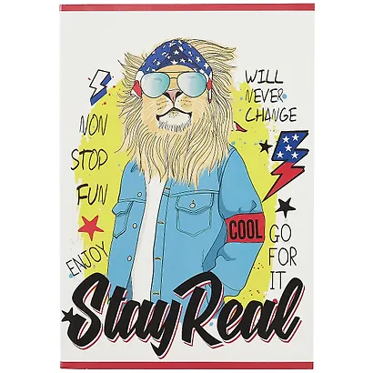 Тетрадь в клетку Academy Style, "Звери в одежде", А4, 80 листов, в ассортименте - фото 1