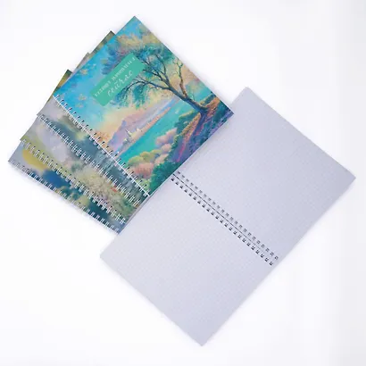 Тетрадь 96л кл. "В гармонии" гребень, мел.картон, мат.ламинация, ассорти - фото 7