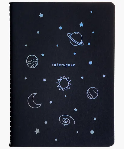 Записная книжка А6 26л "Interspace" сшивка, черн.внутр.блок, ассорти, Be positive - фото 5