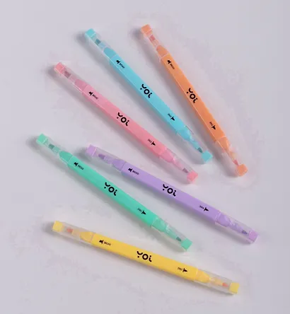 Текстовыделители Yoi, двухсторонние 6 цветов - фото 4