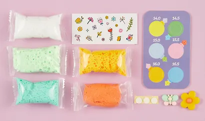 Игрушка для детей старше трех лет в наборе: легкий пластилин с товарным знаком Лепи Легко, набор "Хочу как мама: Цветочки" - фото 3