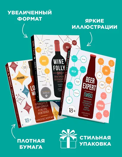 Изысканная коллекция. Путеводители по миру виски, пива и вина. Сборный комплект в коробе из 3-х книг - фото 5