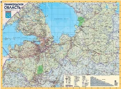 Карта настенная "Ленинградская область" - фото 1