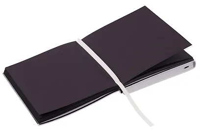 Скетчбук 12*12 60 л "Sketchmarker" Black&White черный, 140г/м2, черный вн. блок + 60 л белый, 140г/м2, белый офсет,  мягк. обл. - фото 4