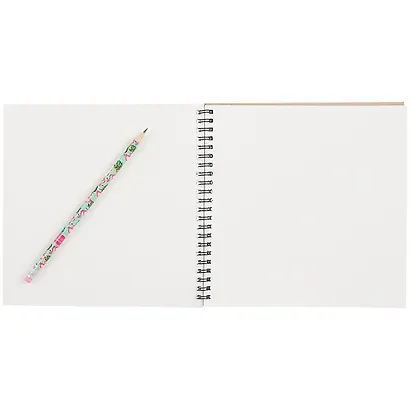 Скетчбук 195*195 20л "Nature", 200г/м2, тв.обложка, фольга, гребень - фото 2