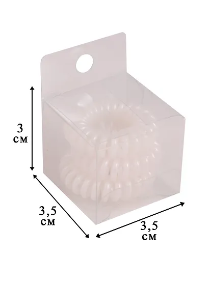 Резинка-браслет для волос белая 3шт  (ПВХ бокс/блистере) 12-03091-С10/12-03914-С10 - фото 4