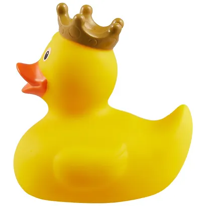 Игрушка для ванной, уточка резиновая FUNNY DUCKS "Уточка в короне желтая" (1925) - фото 3
