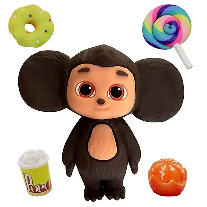 Фигурка Чебурашка, мятный пончик, 5 аксессуаров, Funky Toys, (4х16х22), (CHE2405-3) - фото 1