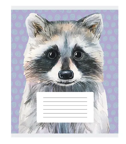 Тетрадь в клетку Listoff, "Зверята (Универсальная плашка)", 24 листа, в ассортименте - фото 2