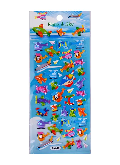 Стикеры зефирые Самолеты микс - фото 1