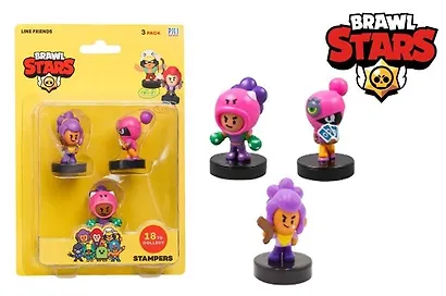 Штампики Brawl Stars, Шелли, Роза и Тара, (5см), (BRW5020B) - фото 1