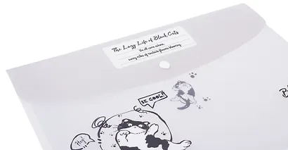 Папка-конверт А4 на кнопке "Котики", ассорти - фото 3