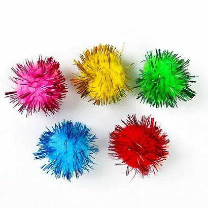 Помпоны для творчества, ОСТРОВ СОКРОВИЩ "Блестящие"  5 цветов, 15мм, 50шт. 661427 - фото 3