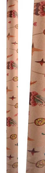 Бумага упаковочная 70*100см "Happy birthday" крафт, инд.уп. - фото 1