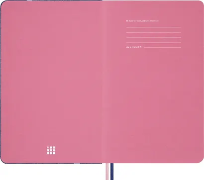 Книга для записей А5, 88 листов в линейку "Le Sakura Large", синяя, обложка текстиль, Moleskine - фото 3