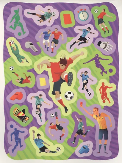 100 наклеек. Футбол (синяя надпись) - фото 3